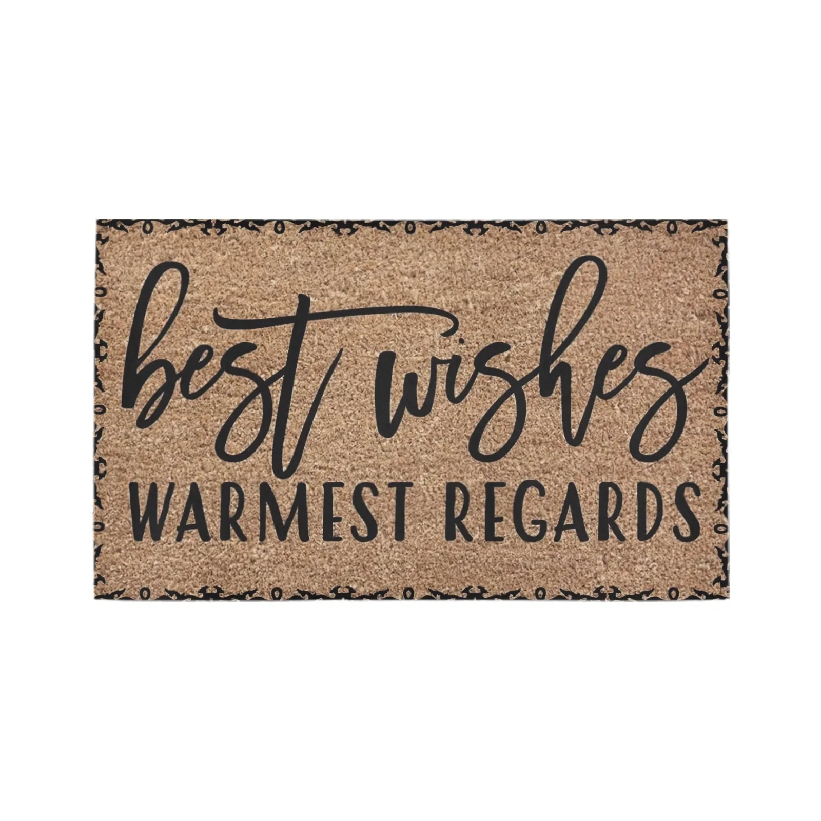 

Best Wishes Warmest Regards Doormat Christmas Decorations Outdoor Indoor Porch Floor Door Mat Home Decor Area Rug Rubber Backing