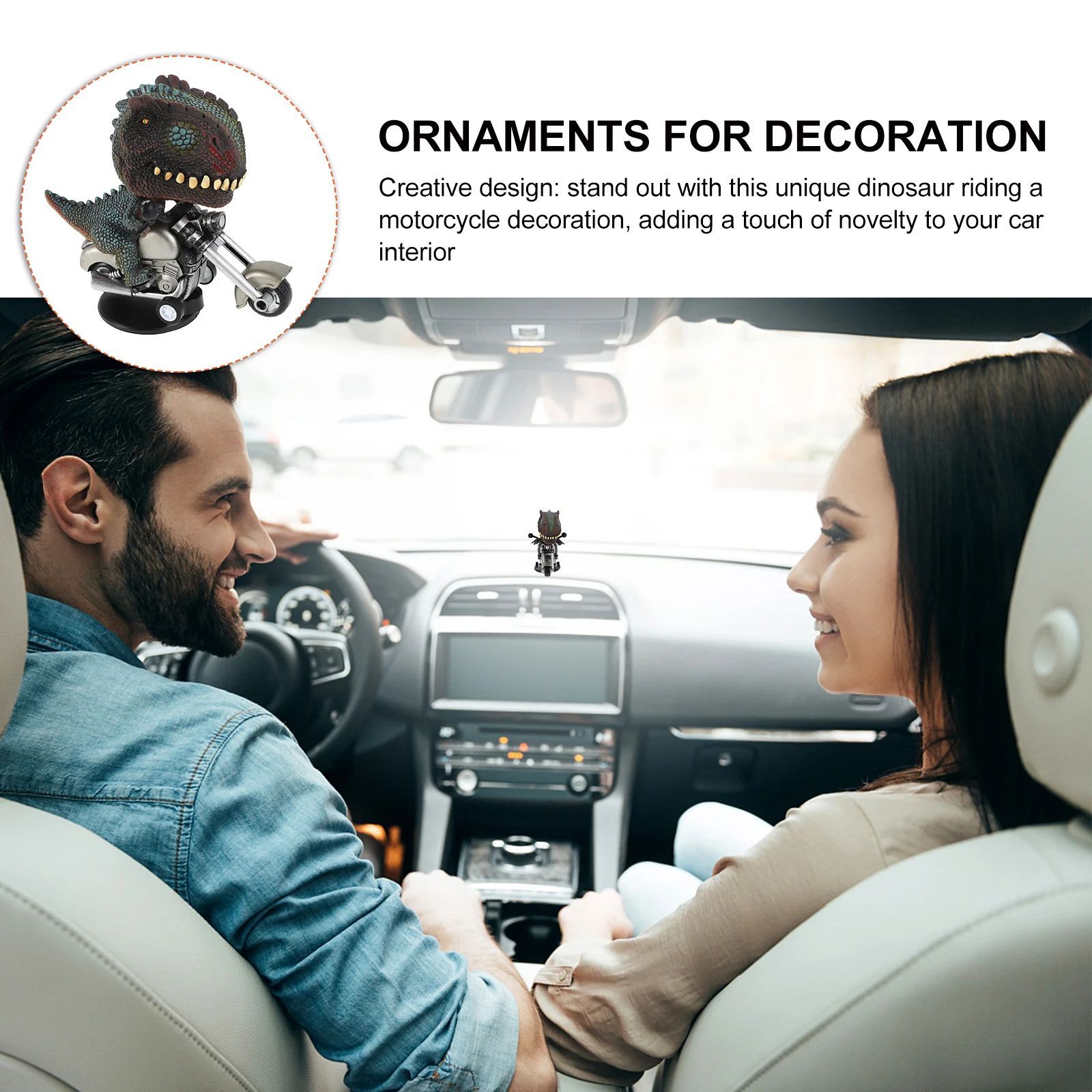 

Creative Dinosaur Motorcycle Car Ornament Rotatable Motorbike For Kids Home Decoration Desktop Adornment Animal Element