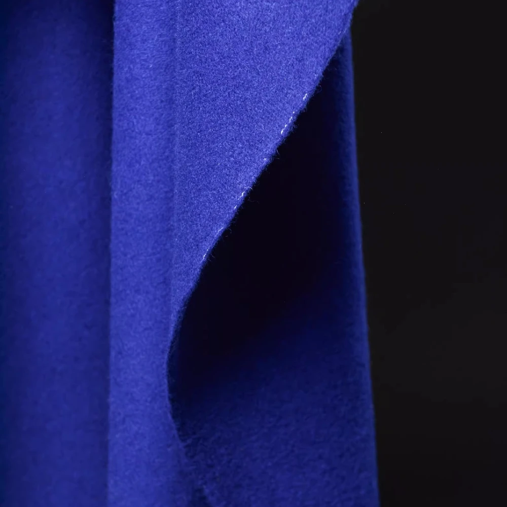 Fabric By Half Meter For Sewing Blue Retro Single-sided Cashmere woolen fabric,DIY Handmade High-end Designer Fabric  AC042