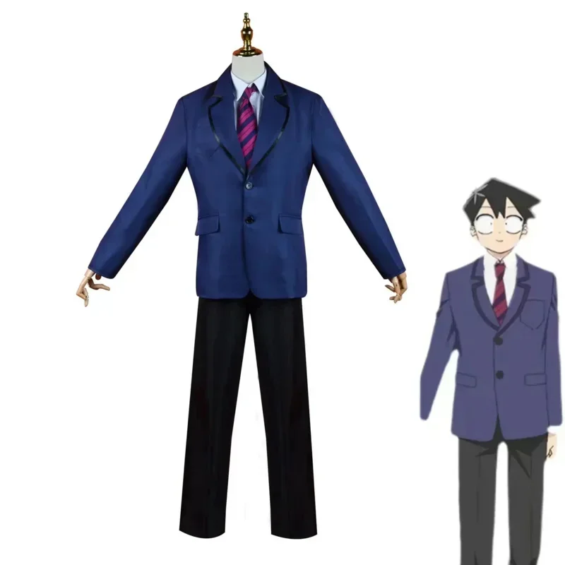 Komi Can't Communicate Tadano Hitohito Cosplay Costume Outfits Shirt Tie Short Wig Neck Men Anime Uniform Halloween