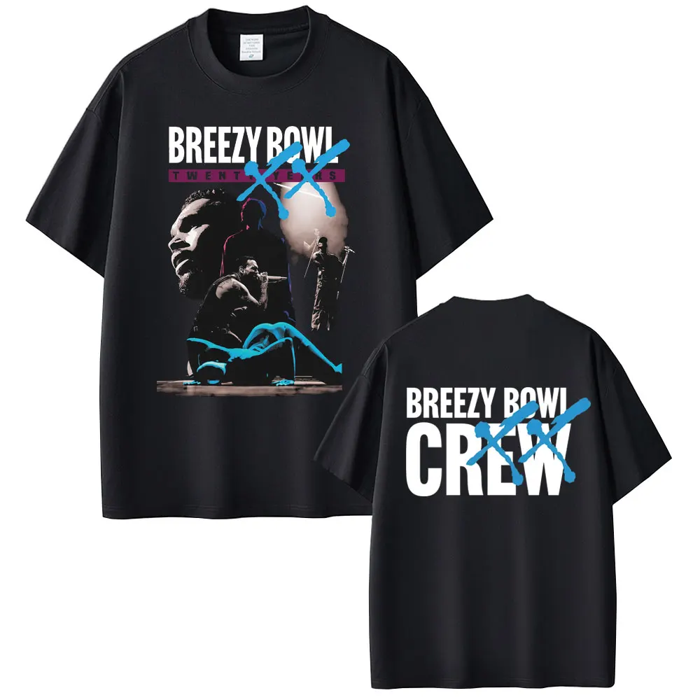

Rapper Chris Brown Breezy Bowl XX Tour 2025 T-shirt Men Women Hip Hop Fashion Trend T Shirt Men's Casual Cotton Vintage T-shirts