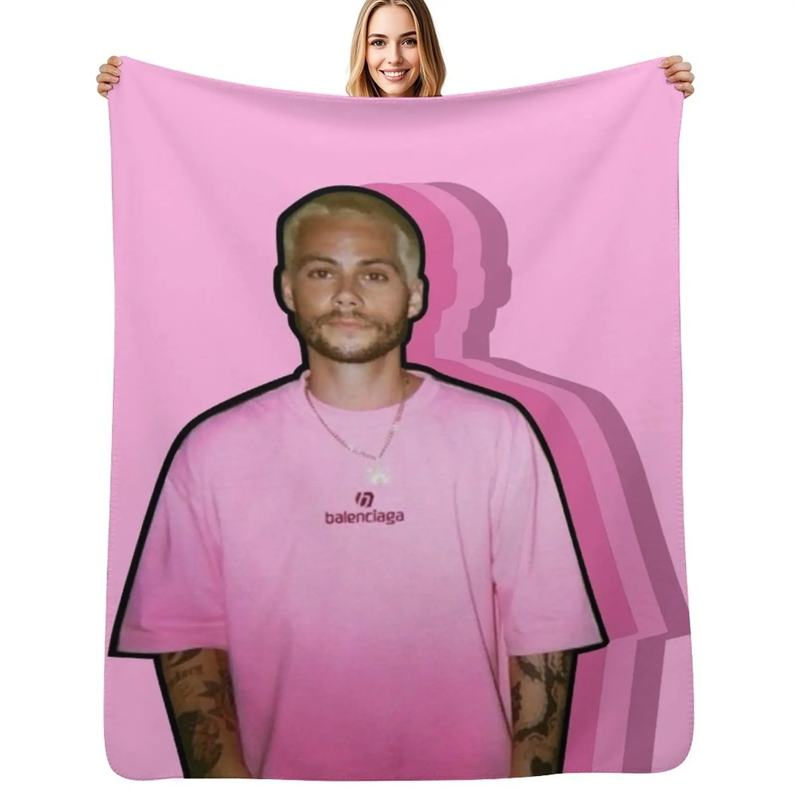 

Dylan Obrien Collage Throw Blanket Portable Lightweight Blanket for Travel Camping