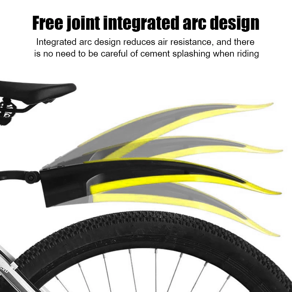 1 Set Bicycle Mudguard Durable Bicycle Fender Adjustable Bike Fender Splash Water Dirt Protection Mountain Bike Front Rear Fend - view 2