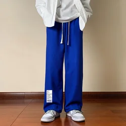 Men's Fashion Sweatpants Waffle Comfortable Man Black Pant Letter Print Autumn Casual Wear Sports Trouser Joggers 5XL Trendy