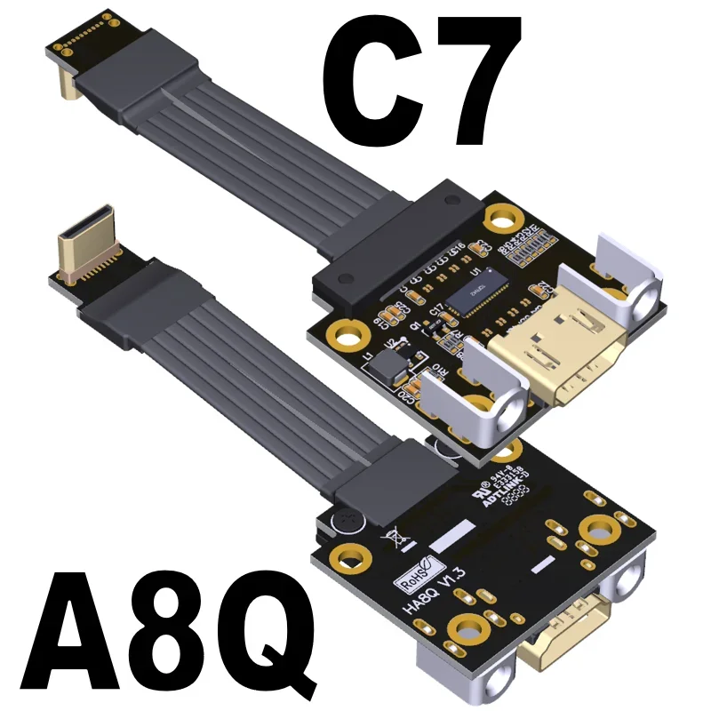 ADT HDMI to Mini HDMI ชายกับหญิง ขยายสายอะแดปเตอร์ประเภท A ถึงประเภท C รองรับ 4K/144