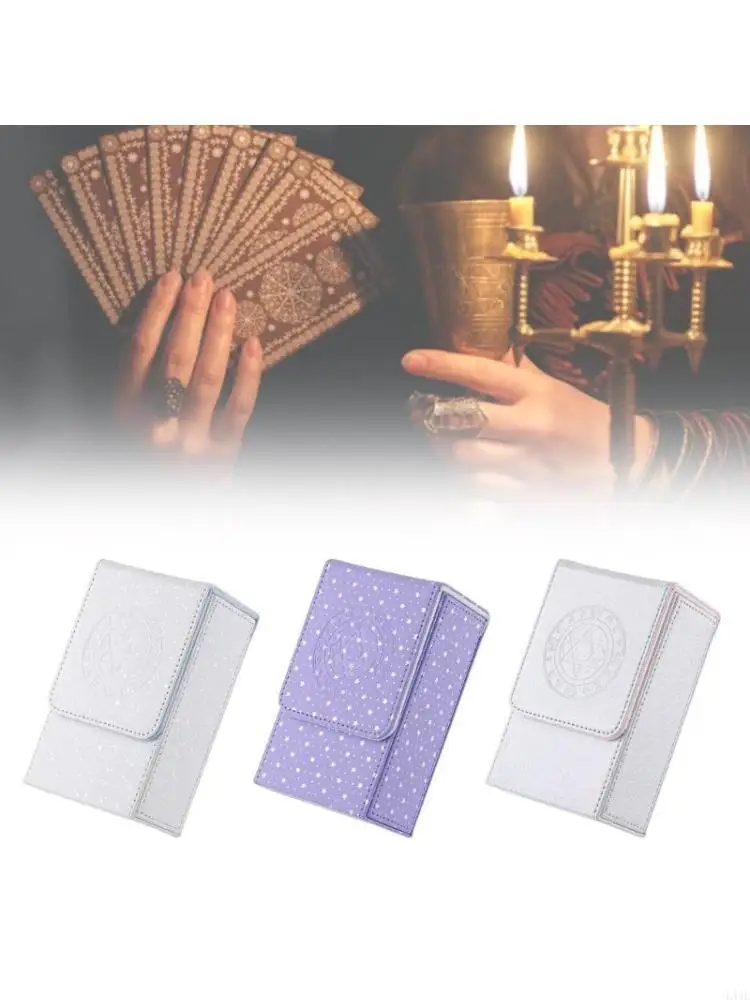 

High Capacity Tarot Deck Organizers Portable and Durability Storage Box with Lid
