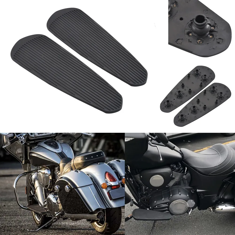 

Motorcycle Black Footboard Foot Pegs Pedals Rubber Moto Footrest Pad For Indian Chief Chieftain Roadmaster Springfield 2014-2019