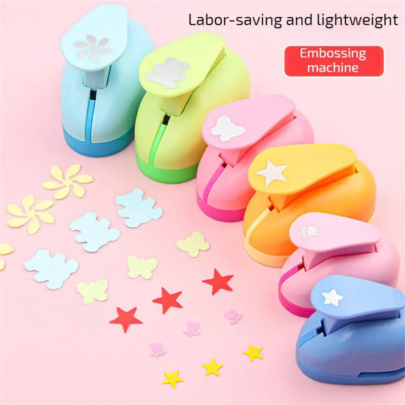 

10/15/25mm Random Color Heart Punch DIY Embossing Punches Scrapbooking Machine Paper Cutting Hole Punch Rounder Crafts Scrapbook