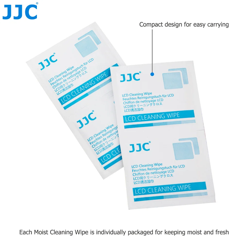 JJC 110Pcs Lens Cleaning Wipes Moistened Individually Wipes Pre-moistened Lens Cleaning for Glasses Camera Lens Phone Screen