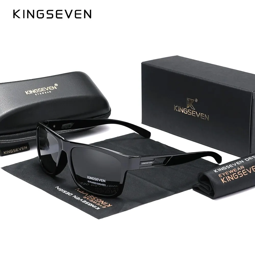 Véritable KINGSEVEN Nouveau 2023 Marque Design Hommes Lunettes de Soleil Polarisées Femmes UV Lentille