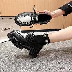 Thick Soled Fashionable Women's Casual Lace Up Wedge Crawling Shoes, Women's Neutral High Heels, Round Toe High Heels, Plus Size