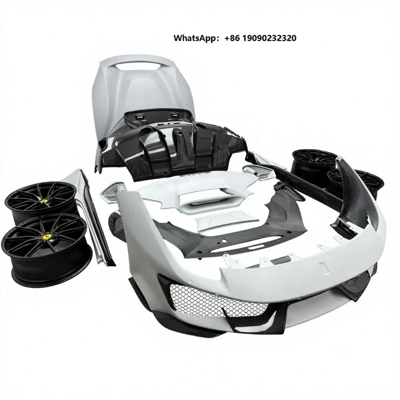 Style Dry Half Carbon Fiber  Twill   Bagged Car Body Kit Bumper Hood Spoiler Side Skirts    xiao