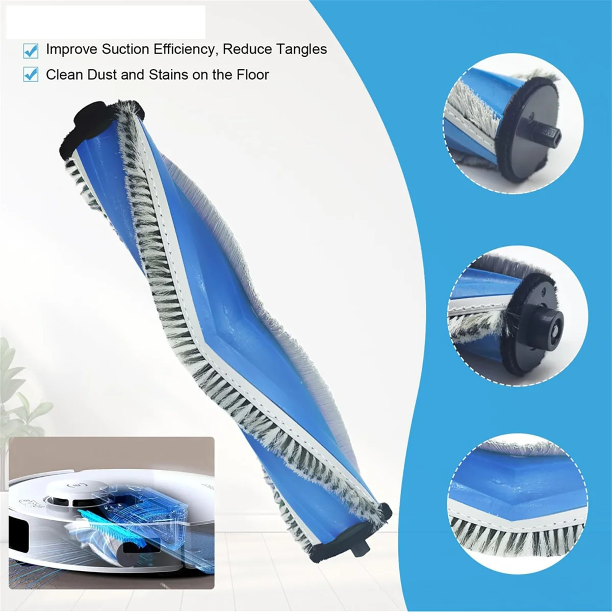 Aksesori ABBR untuk Suku Cadang Pengganti Penyedot Debu Robot Ecovacs Deepot N20 Pro Plus / N20/N20 Plus, Filter Sikat Putar