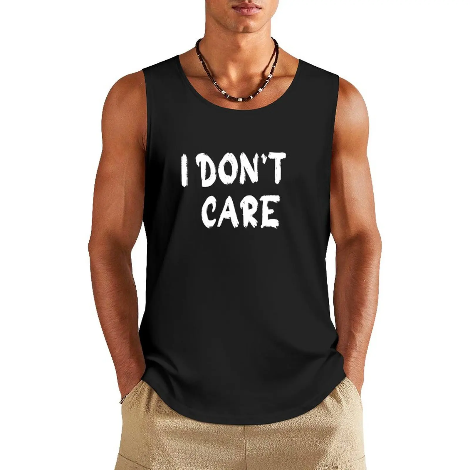 

I don’t care Tank Top gym clothes man fitness Vests sleeveless gym shirts male sports vest