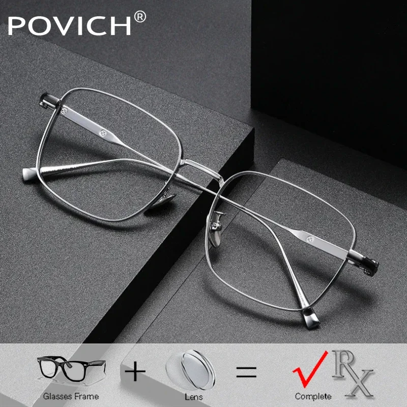 

Square Titanium Optical Glasses Men Multifocal 1.74 Custom Progressive Eyeglasses Myopia Bifocal Prescription Eyewear Retro 2025