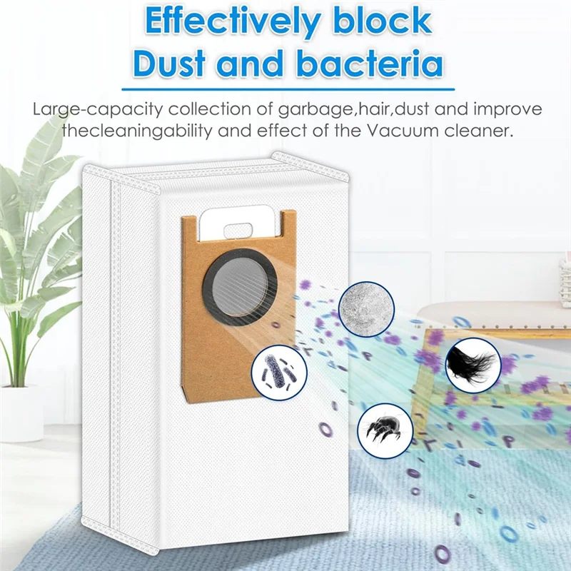 Stable-For Eufy Omni S1 Pro Self Draining Station Robot Vacuum Cleaner Parts Dust Bags For Robot Vacuum Cleaner
