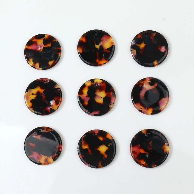 

10pcs 23x23mm Round Resin Charms for DIY Jewelry Making Earring Keychain Hair Accessories Party Birthday Wedding Findings