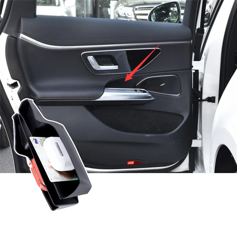 Bb-para mercedes benz classe e w214 2024 caixa de armazenamento da porta do carro organizador bandeja maçaneta da porta inserção bolso