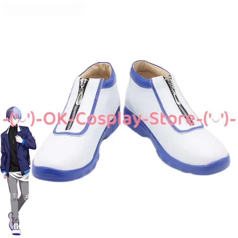 [Customized] Aoyagi Toya Cosplay Shoes Game Project Sekai Anime Roleplay Props Halloween Carnival Holiday Party PU Leather Boots