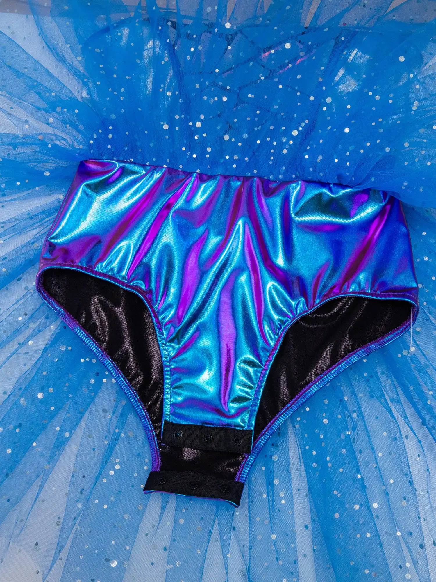 الفتيات حفلة الهالوين الغريبة رائد الفضاء المحارب الفضاء تأثيري أداء زي معدني لامع الباليه الرقص توتو فستان يوتار