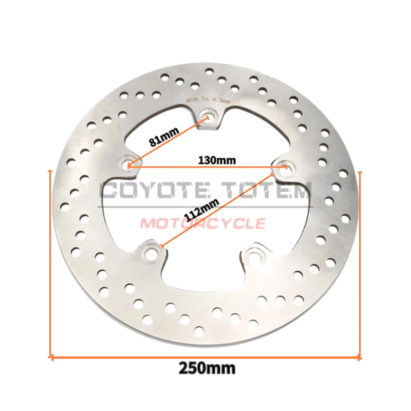 250mm Motorcycle Rear Disc Brake Rotor for Suzuki AN650 AN 650 Burgman 2004-2018 K4 K5 K6 K7 K8 K9 ZL3 ZL4 ZL5 ZL6 ZL7 AK9