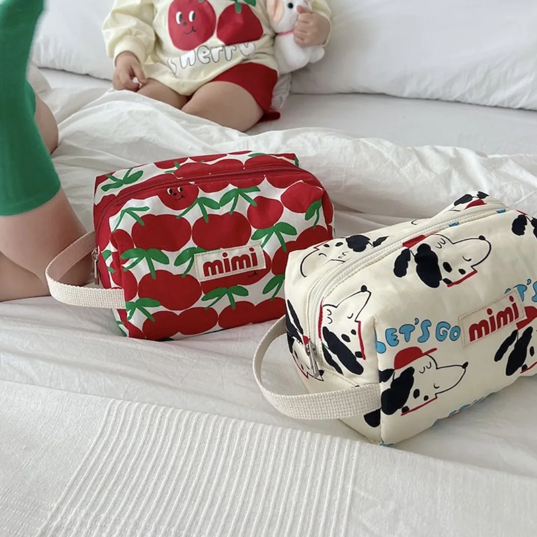 INS New Cute Cartoon Printing Pet Storage Bag Out Portable Handbag Cat Puppy Snack Shoveling Bag Travel Bag Dog Supplies