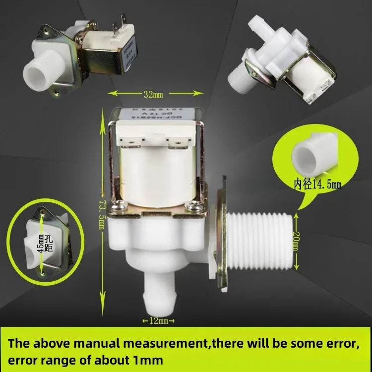 Water Dispenser Water Inlet NC/NO Plastic Solenoid Valve 1/2\