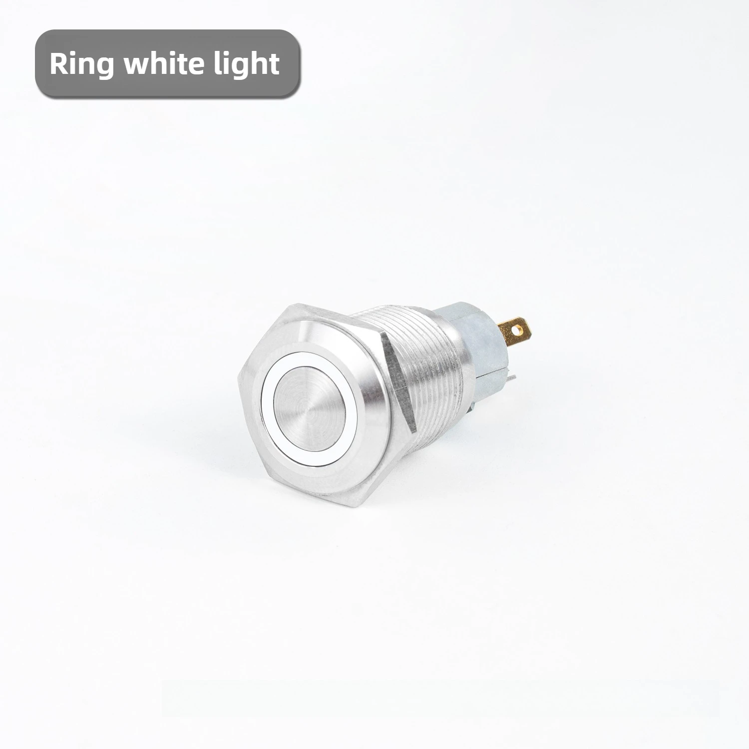 Metal button switch 12/16/19/22/25/30MM with light self resetting self-locking ring light power button waterproof start