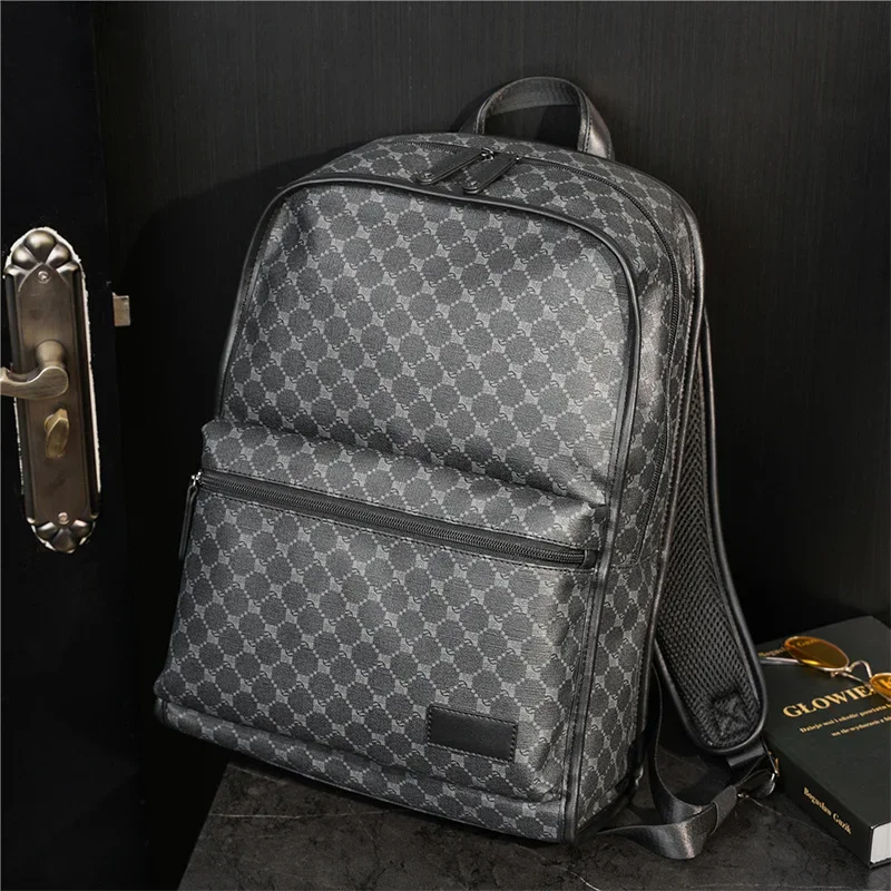 Fashion Luxury Backpack Men Travel Bag Brand Design Plaid Men's Backpacks Large-capacity Laptop Backpack Men School Bag Bolsas