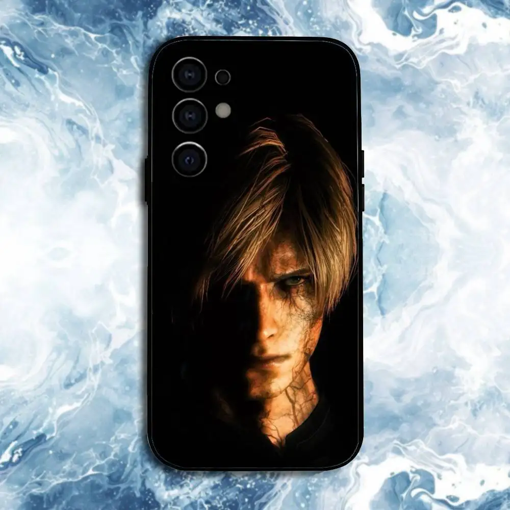 حافظة لهاتف ليون كينيدي ريزدنت إيفيل 4 لهواتف سامسونج S25، S24، S23، S22، S21، S20، Plus، Fe، Lite، غطاء أسود آخر