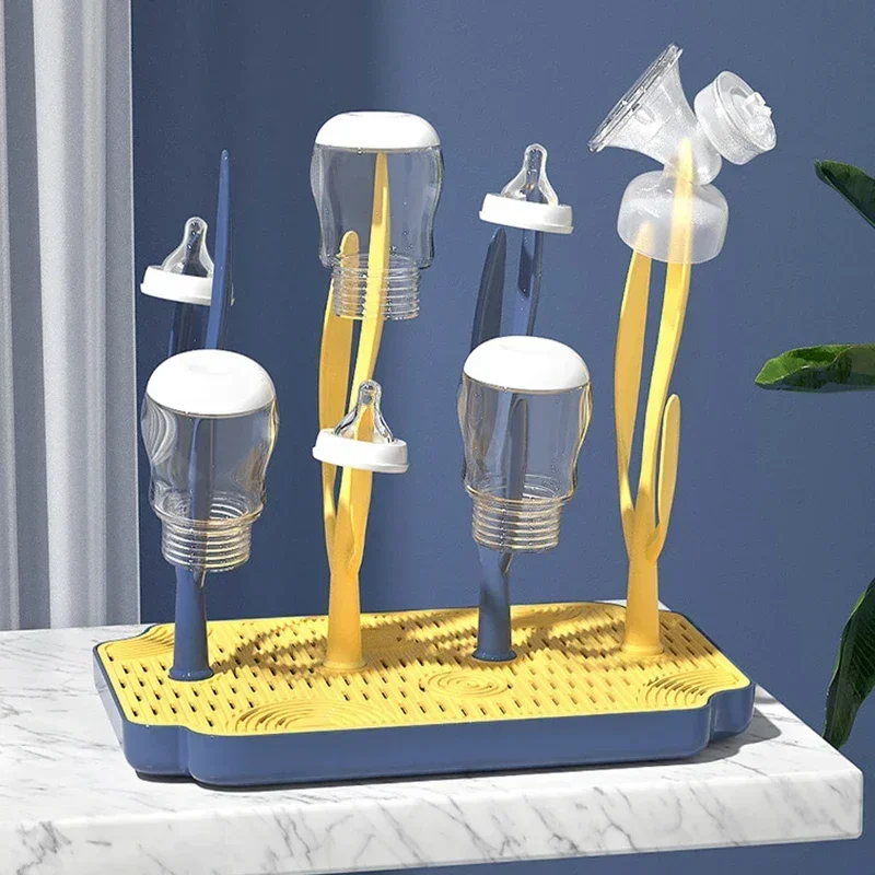 

Baby Bottle Storage Rack Portable Removable Tableware Storage Box Draining Dust-proof Drying Rack