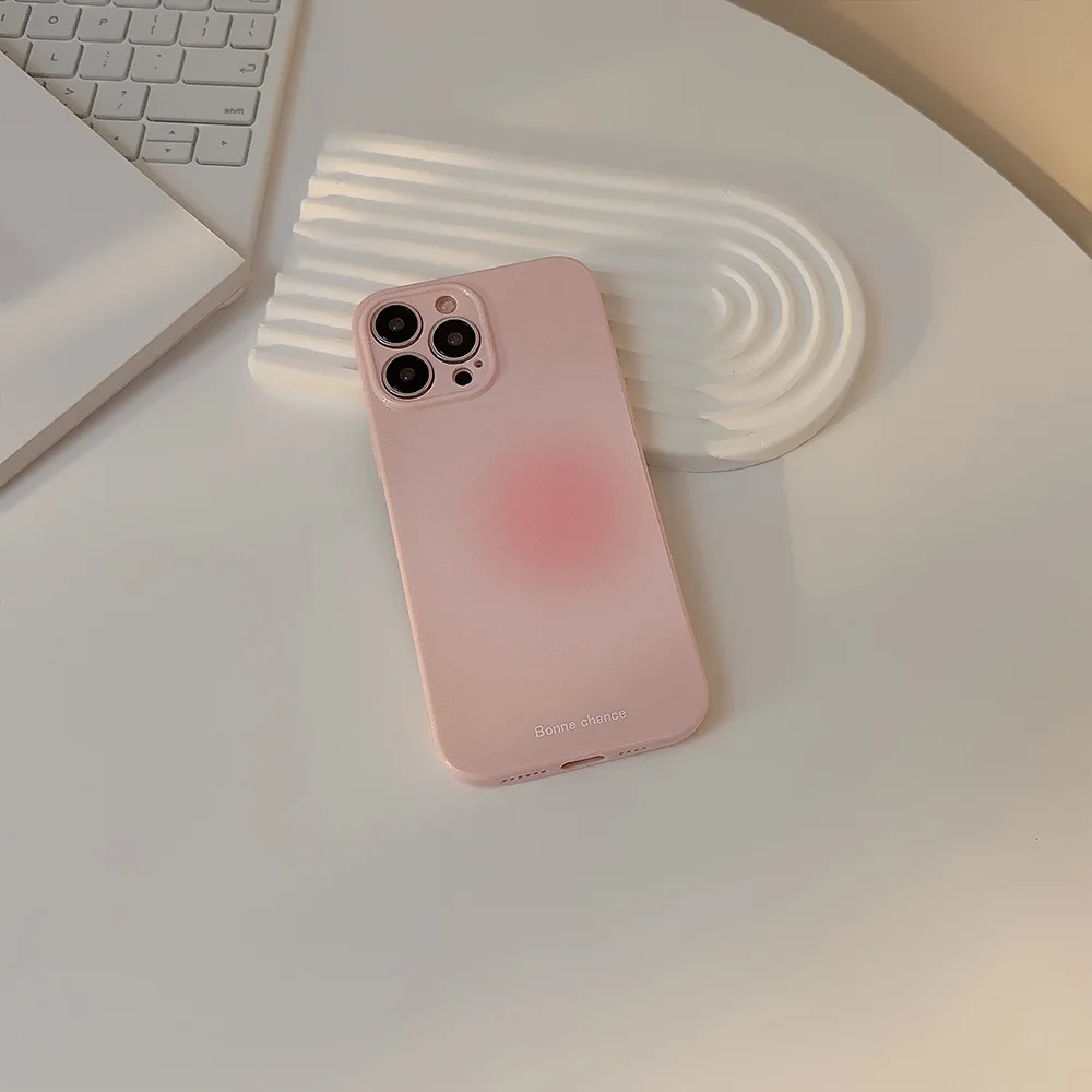 أسلوب بسيط معكرون بلون التدرج الصباغة لينة قضية الهاتف آيفون 16 15 14 12 13 11 برو ماكس غطاء ممتص للصدمات