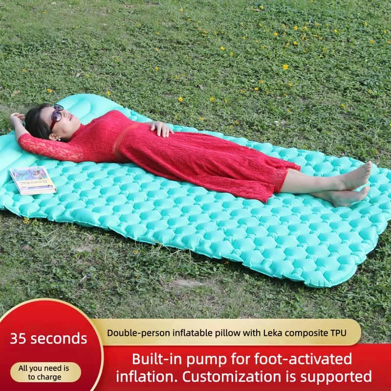 المحمولة نفخ مرتبة هوائية سرير التخييم في الهواء الطلق وسادة النوم طوي سرير الضيوف مقاوم للماء دائم مريح السفر قيلولة
