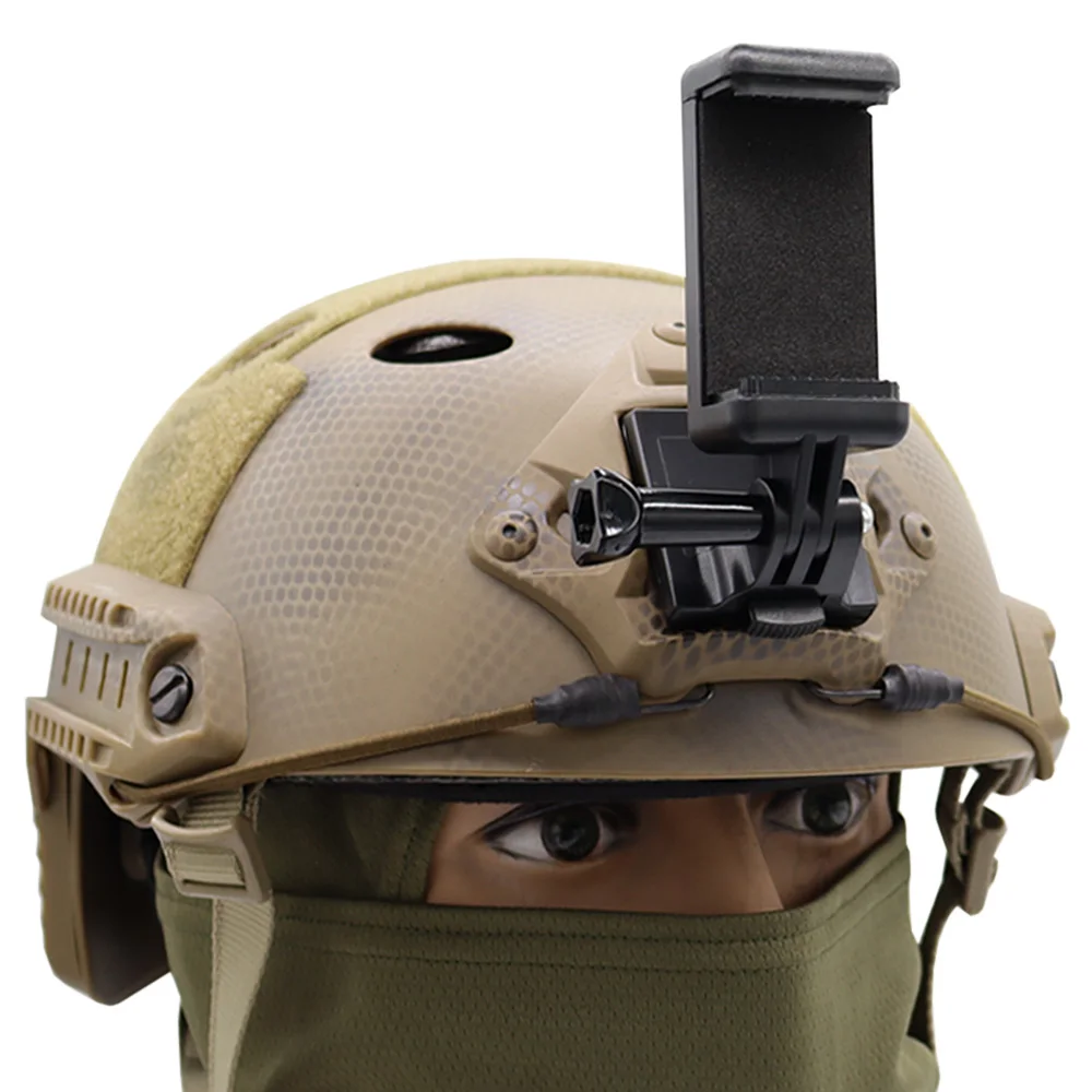 Tactical Helmet FAST MICH NVG Phone Mount Base Adapter For Mobile Phone GoPro HD Hero 1 2 3 4 Camera Mount