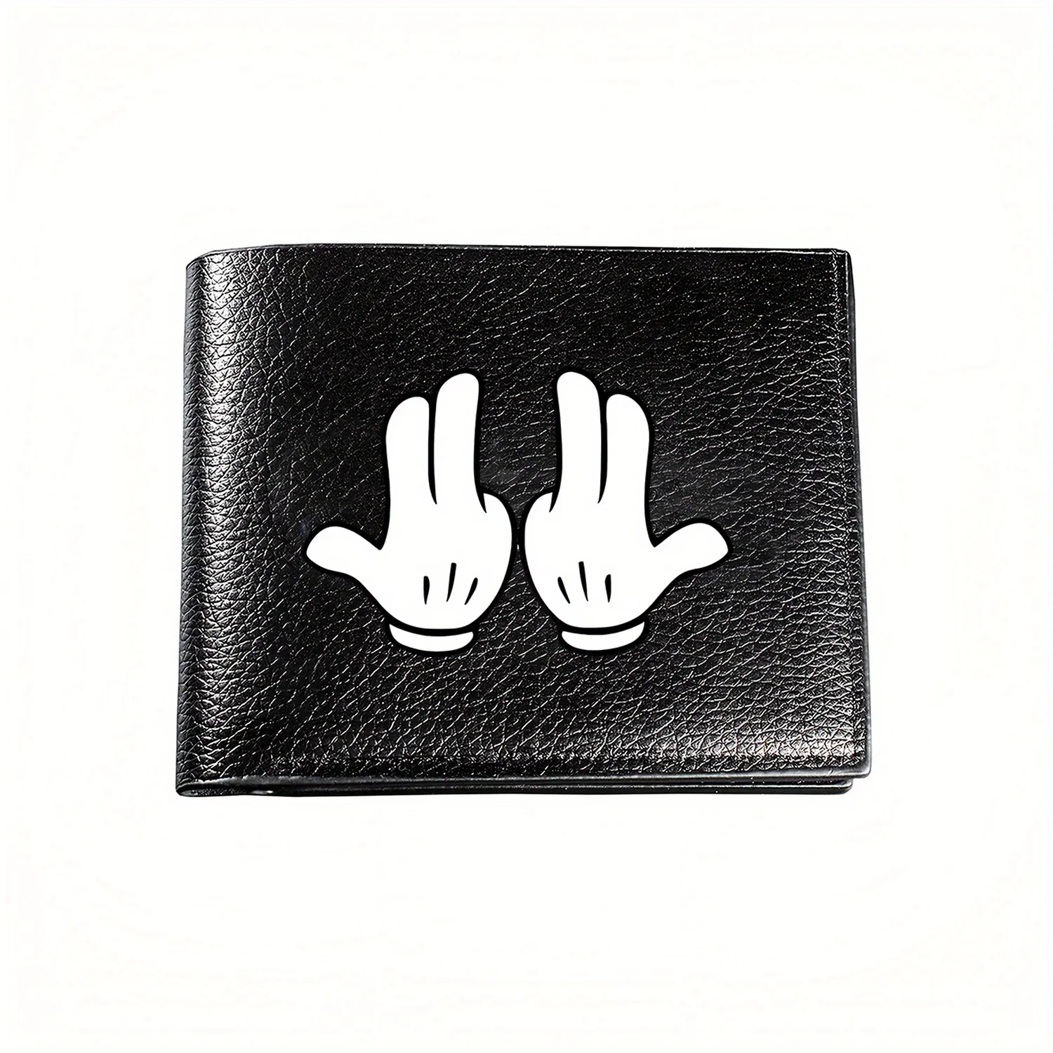 

Mickey Mouse Hands Design Wallet: Business Mens Casual Elegant Simple Practical Quality Wallet Stylish Printing Graphic Creative