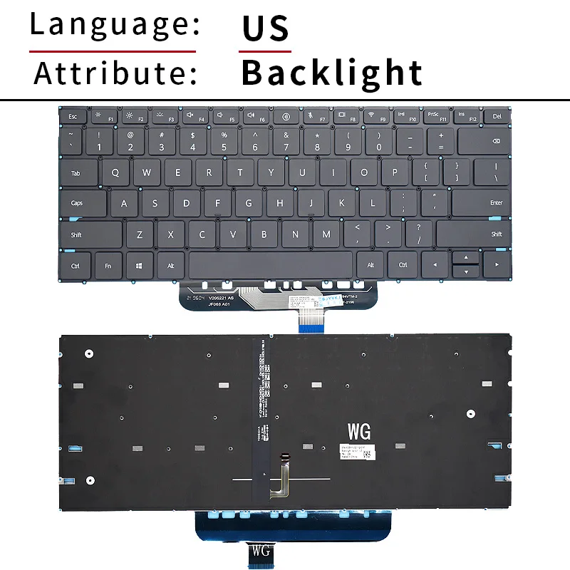 New RU/Russian/Arabic/Thailand Keyboard For Huawei MateBook 13S 14S 16S EMD-W56 HKD-W56 W76 CREFG-16 CREFG-32