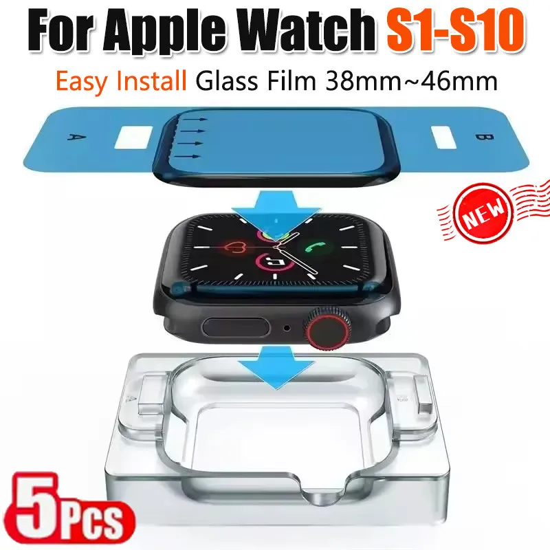 1-5 Stück Keramikfolie für Apple Watch Ultra 10 9 8 7 46mm 49 45 41mm Displayschutzfolie für Apple Watch 6 5 4 SE 44 40mm 3 2 9 38mm