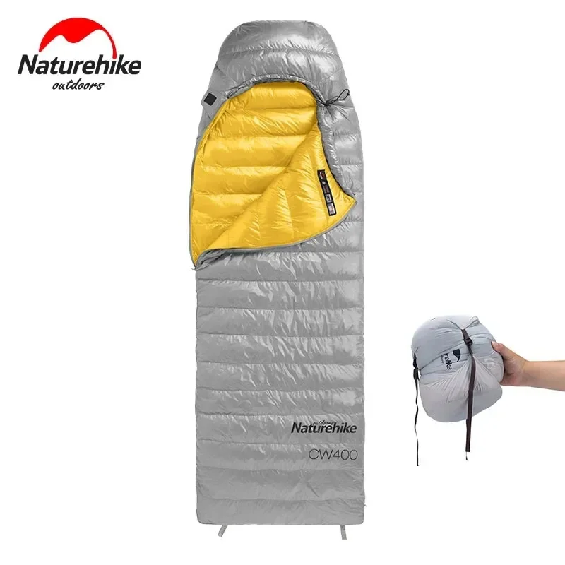 Naturehike CW400 Sleeping Bag Winter Lightweight 650FP Duck Down Sleeping Bag Ultralight Waterproof Hiking Camping Sleeping Bag