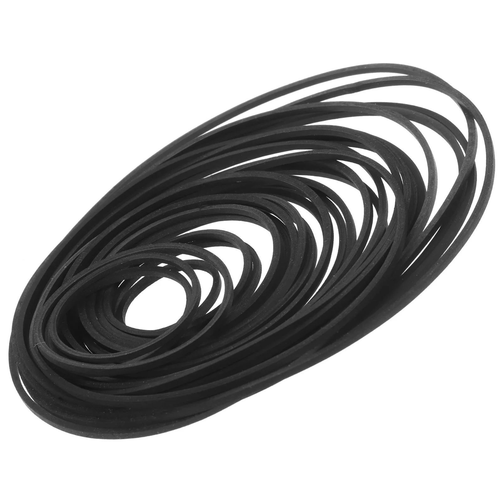 Courroies de Cassette en caoutchouc pour enregistreur, lecteur de musique, remplacement de bande carrée et plate, courroies d'entraînement de Machine, ensemble Durable de 1mm, 60 pièces