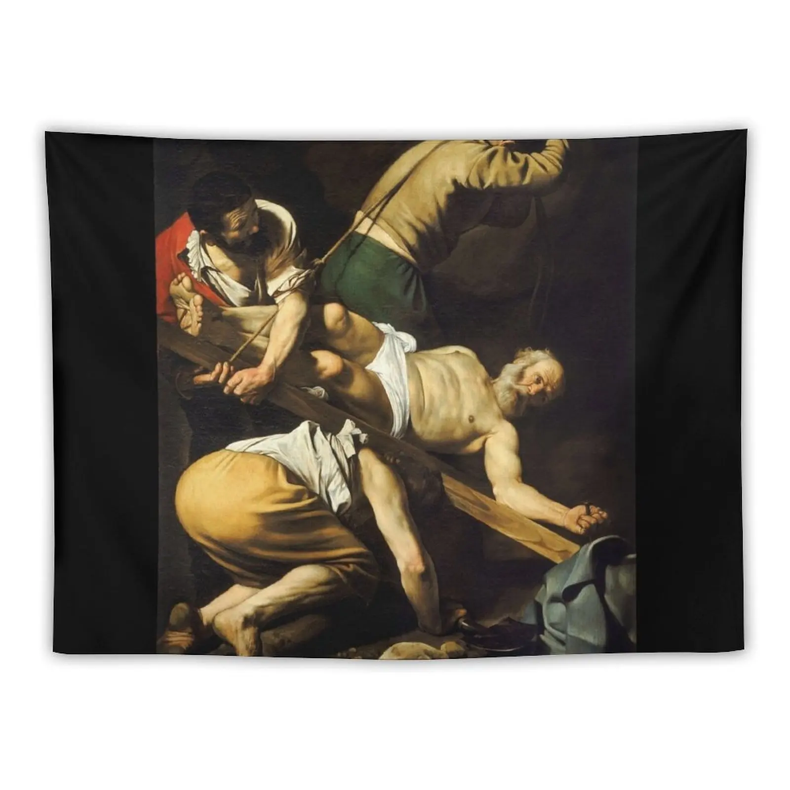 

Crucifixion of St. Peter - Michelangelo Merisi da Caravaggio Tapestry Aesthetic Room Decors Wallpaper Tapestry