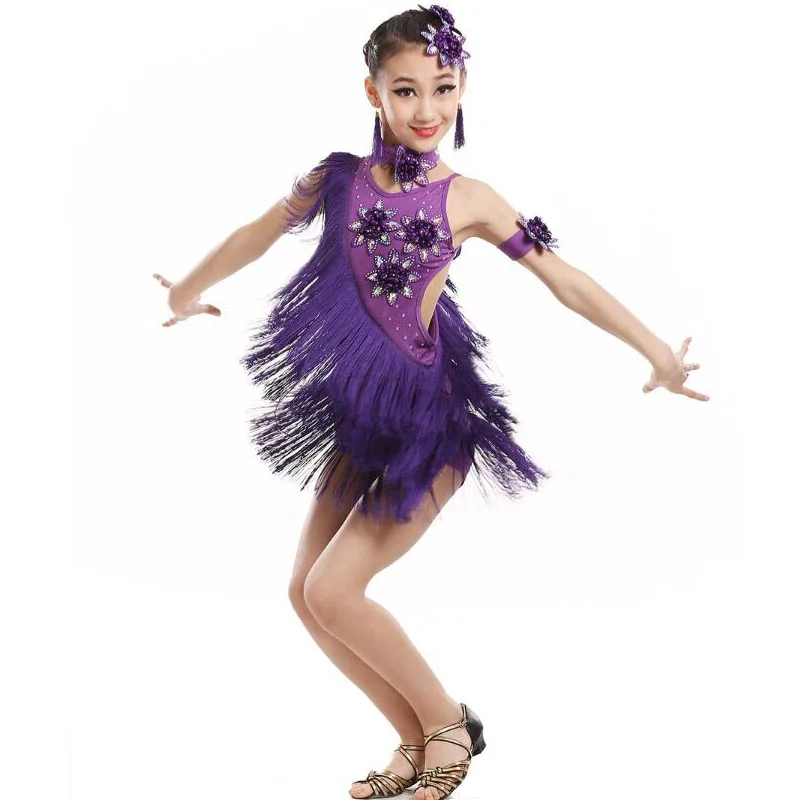 Modern Girl Latin Dance Dress For Girls Samba Dress Ballroom Dancing Dress Girl Competition Dancewear Kids Kid Dance Costumes