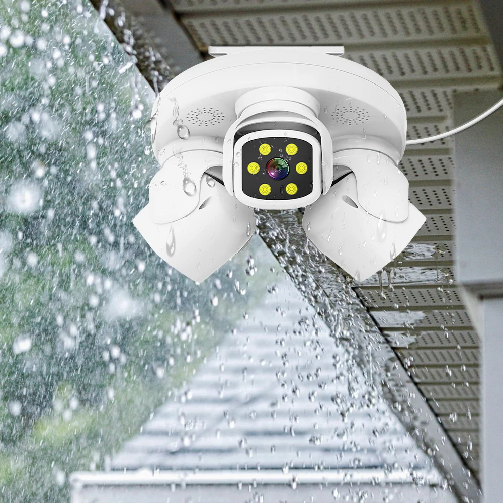 

6K Triple-Lens PTZ Security Camera – 15MP HD Outdoor WiFi IP Camera 3-Screen Display Human Auto Tracking Surveillance iCam365