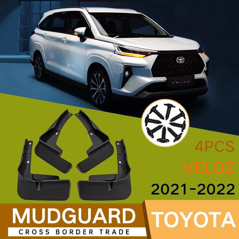 

4Pcs For Toyota Veloz 2021-2022 Car Tires Fenders Waterproof Mudguards PP Plastic Accessories