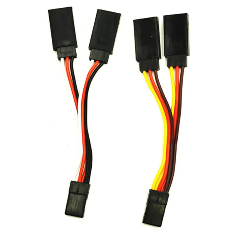 5Pcs JR/Futaba Style Servo Splitter Cable 1 Male to 2 Female Dupont 2.54 Connector Extension Wire for RC Car Airplane Helicopter