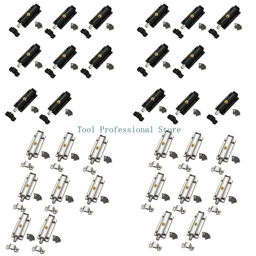 57QF 8Pcs Stainless Steel Automatic Spring Door Latches Bolt Door Hardware Enduring