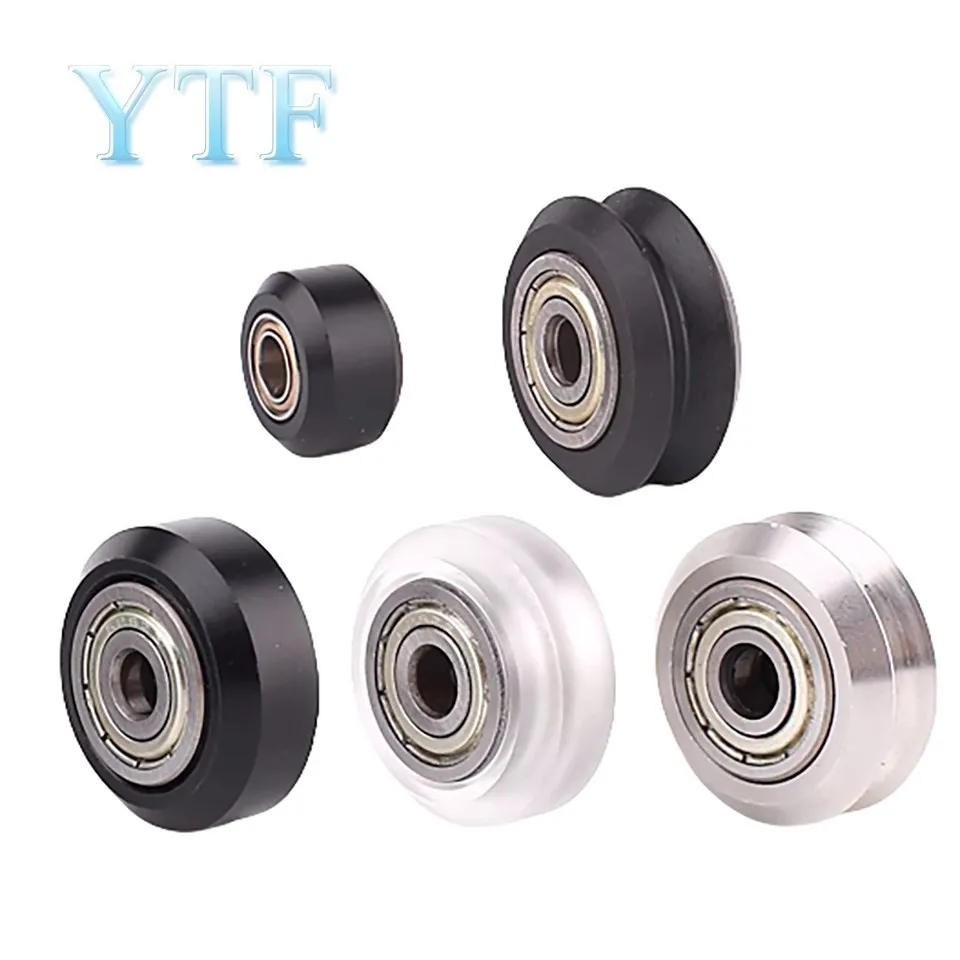 3D Printer Parts CNC Wheels Plastic POM  Small&Big Passive Round Perlin  & V-Type For V-Slot C-Beam