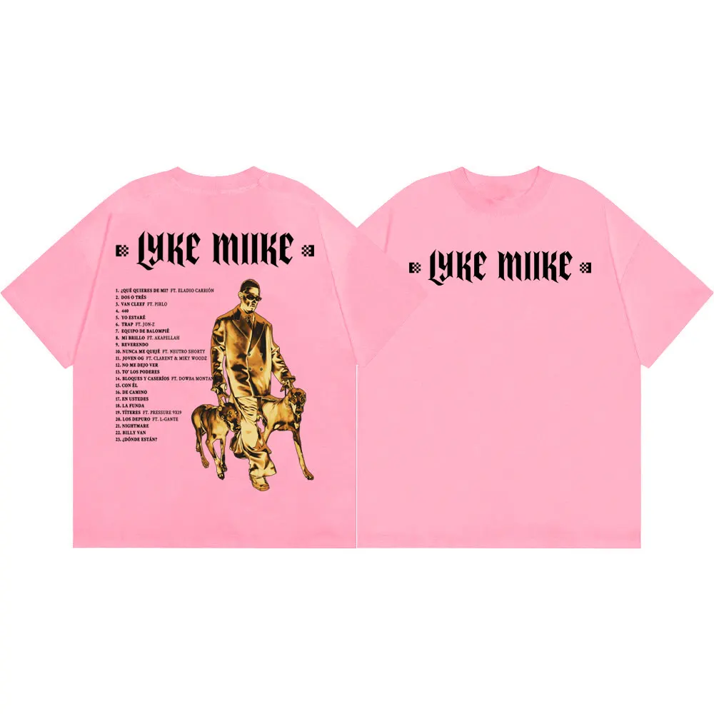 Rapper Myke Towers Album Merch T-shirts Men Women Hip Hop Vintage Short Sleeve T-shirt High Quality Fashion Oversized T Shirts