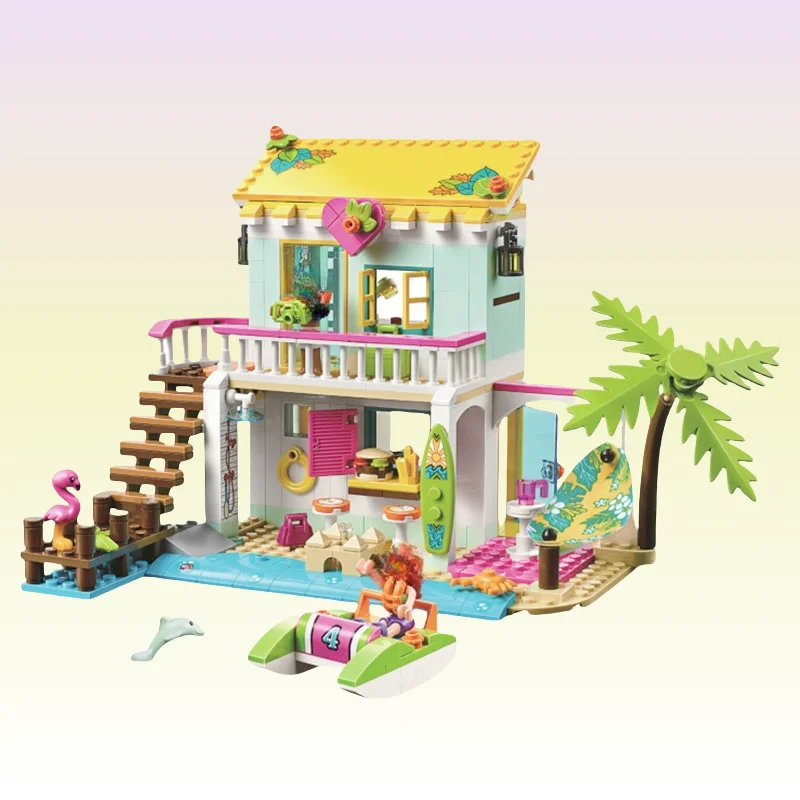 

2025 NEW Friends Seaside Chapel Model From Alternate Building Blocks Bricks Toys For Kids Girls DIY Birthday Christmas Gifts