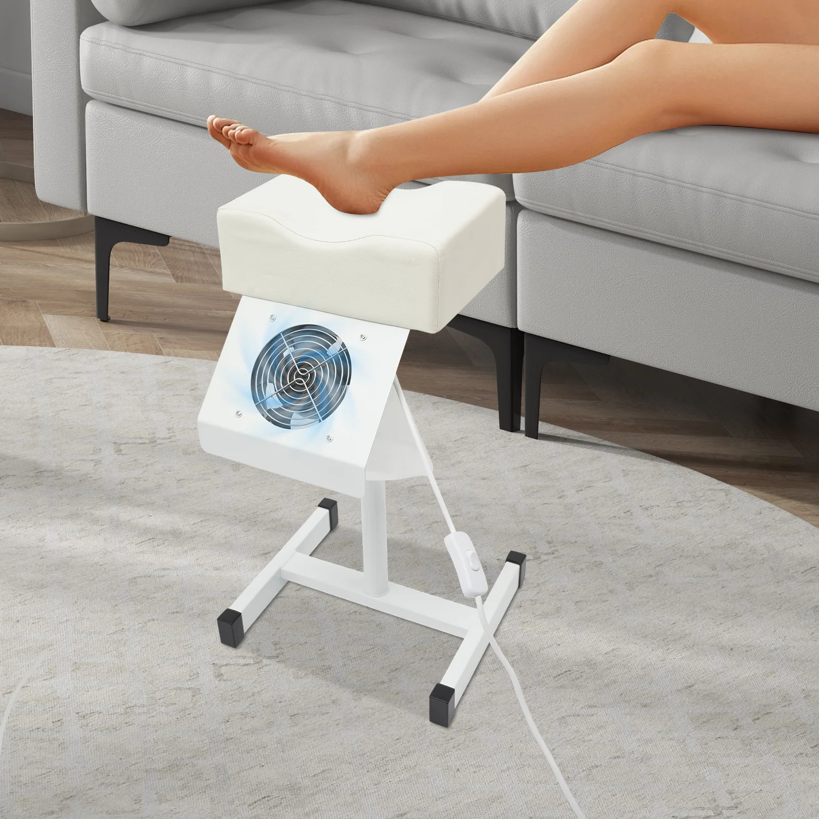 Pediküre Hocker Nagelbank Maniküre Stuhl Schönheitssalon Spa Lift Hocker Fußstütze mit Reinigungsventilator Tasche