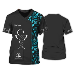 New Cosplay Men's Fashion T-shirt Doctor Nurse Uniform 3d Printing O-neck Short Sleeve T Shirt Breathable Street Oversized Tops